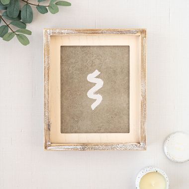Click here to see Adams&Co 11686 11686 9x10x1.5 wood frame sign (G SQUIGGLE) brown, cream Eunoia Collection