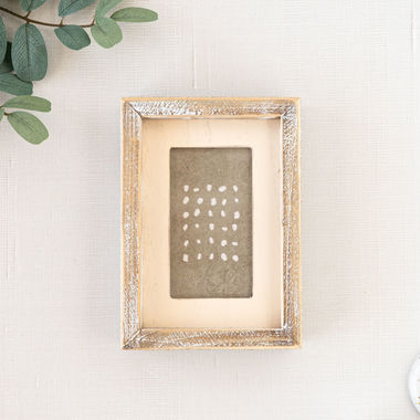 Click here to see Adams&Co 11684 11684 5x7x1.5 wood frame sign (G DOT) brown, cream Eunoia Collection