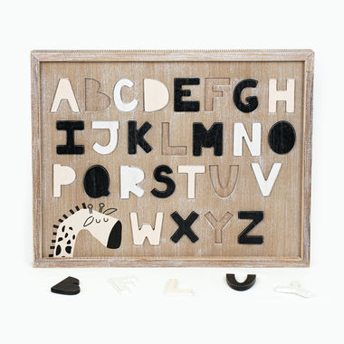 Click here to see Adams&Co 11711 11711 24.5x19.25x1.5 wd frmd sn (ALPHABET PUZZLE) multi