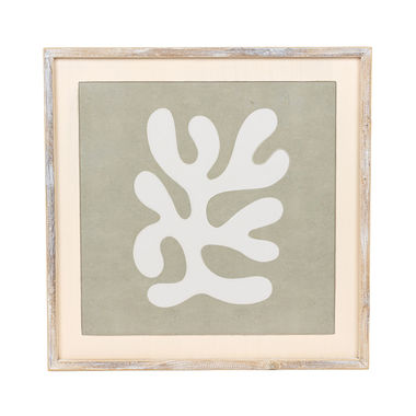 Click here to see Adams&Co 11720 11720 24.5x24.5x1.5 wood framed sign (CORAL) cream, grey