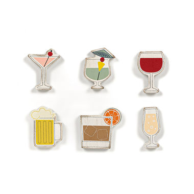 Click here to see Adams&Co 15736 15736 2x2x.25 wood shapes set of six (DRINKS) multicolor Letterboard Collection