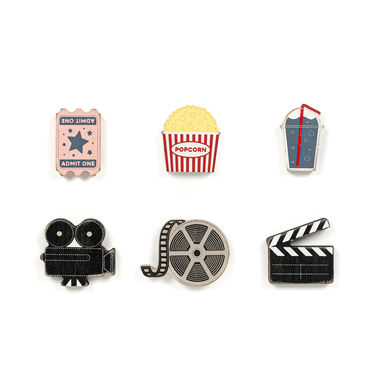 Click here to see Adams&Co 15728 15728 2x2x.25 wood shapes set of six (MOVIE) multicolor Letterboard Collection