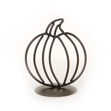 Click here to see Adams&Co 60229 60229 6x6.25 metal pumpkin on stand, black