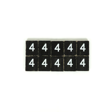 Click here to see Adams&Co 15757 15757 2x2x.25 wood letter tiles set of ten (4) black, white Letterboard Collection