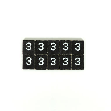 Click here to see Adams&Co 15756 15756 2x2x.25 wood letter tiles set of ten (3) black, white Letterboard Collection