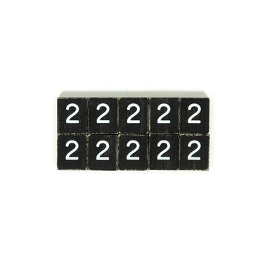 Click here to see Adams&Co 15755 15755 2x2x.25 wood letter tiles set of ten (2) black, white Letterboard Collection