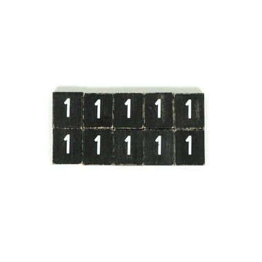Click here to see Adams&Co 15754 15754 2x2x.25 wood letter tiles set of ten (1) black, white Letterboard Collection