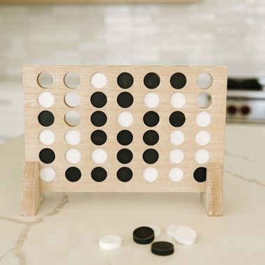Click here to see Adams&Co 11767 11767 15x11x4.25 wood connect four game board with 42 game pieces (SMALL) multicolor Wedding Collection