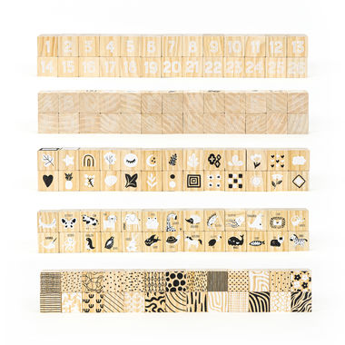 Click here to see Adams&Co 11769 11769 2x2x2 wood blocks set of twenty six (ALPHABET) multicolor Animal Crackers Collection