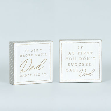Click here to see Adams&Co 15805 15805 5x5x1.5 reversible wood brick (DAD/FIX) multicolor Mom's House Collection
