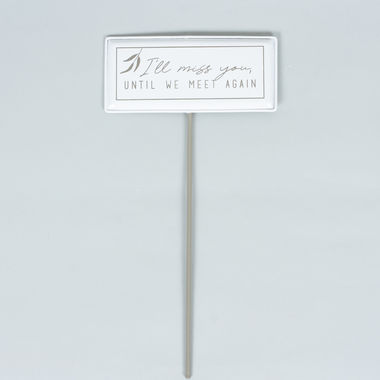 Click here to see Adams&Co 15786 15786 6x12.25x.5 mtl enamel pick (MISS YOU) white, grey
