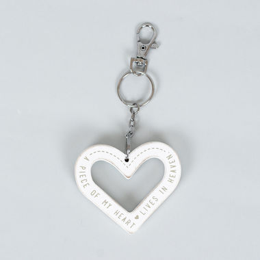 Click here to see Adams&Co 15783 15783 3x3x.25 reversible wood keychain (PEACE) white, grey Forever In Our Hearts Collection