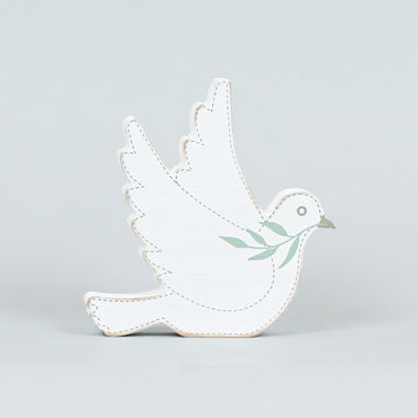 Click here to see Adams&Co 15781 15781 5x5x1 chunky wood shape (DOVE) multicolor Forever In Our Hearts Collection