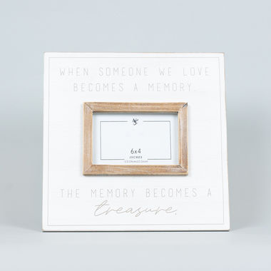 Click here to see Adams&Co 15778 15778 12x12x.75 wood photo frame (TREASURE) white, grey (6x4) Forever In Our Hearts Collection