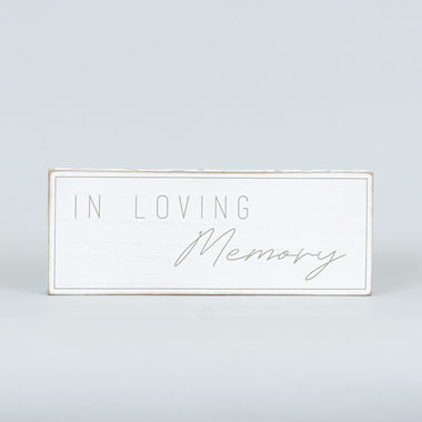 Click here to see Adams&Co 15775 15775 10x4x1.5 wood brick (MEMORY) white, grey Forever In Our Hearts Collection