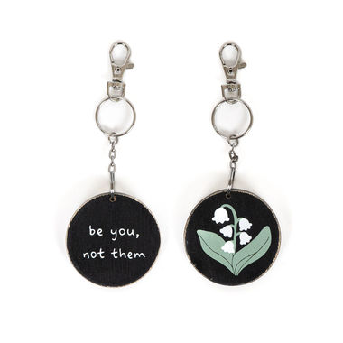 Click here to see Adams&Co 11749 11749 2x2x.25 reversible wood keychain (YOU) multicolor Mental Health Collection