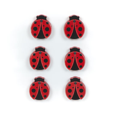Click here to see Adams&Co 45150 45150 2x2x.25 wood shapes set of six (LADYBUG) multicolor Stars & Stripes Collection Collection