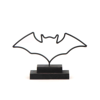 Click here to see Adams&Co 50426 50426 8x6x5 metal cutout on stand (BAT) black The Adams Family Collection