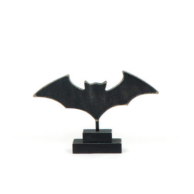 Click here to see Adams&Co 50423 50423 8x5x2 wood cutout on stand (BAT) black The Adams Family Collection