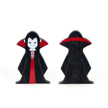 Click here to see Adams&Co 50463 50463 4x6x1 reversible wood cutout (GIRL VAMPIRE) multicolor The Adams Family Collection
