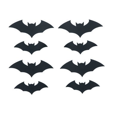 Click here to see Adams&Co 50447 50447 7x3, 9x4 paper bats 16 pieces, black The Adams Family Collection