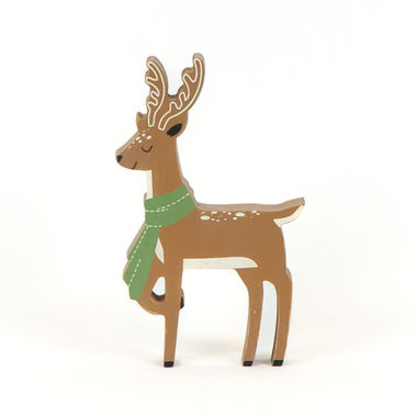 Click here to see Adams&Co 71178 71178 4x7x1 chunky wood shape (DEER) multicolor Feeling Frosty Collection