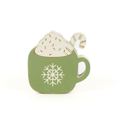 Click here to see Adams&Co 71176 71176 4x4x1 chunky wood shape (MUG) multicolor Feeling Frosty Collection