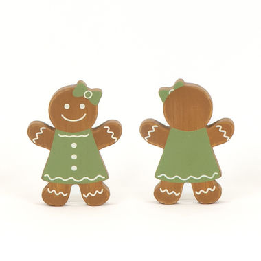 Click here to see Adams&Co 71173 71173 4x5x1 chunky wood shape (GINGERBREAD) multicolor Feeling Frosty Collection