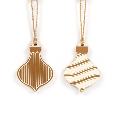 Click here to see Adams&Co 71164 71164 2x3x.25 reversible wood ornament (STRIPE) multicolor Feeling Frosty Collection