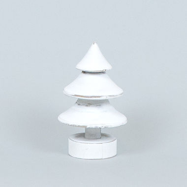 Click here to see Adams&Co 71133 71133 3.25x6x3.25 wd cutout on stnd (TIERED XMAS TREE) wh