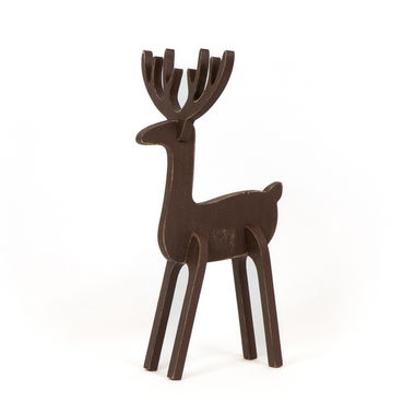 Click here to see Adams&Co 71099 71099 6x12x6.5 wood cutout (REINDEER) brown Winter Wishes Collection