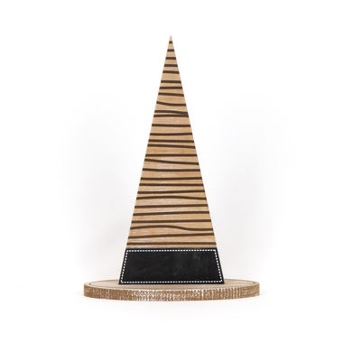 Click here to see Adams&Co 55268 55268 10x14x3.75 wood witch hat (STRIPES) multicolor Haunted Mansion Collection