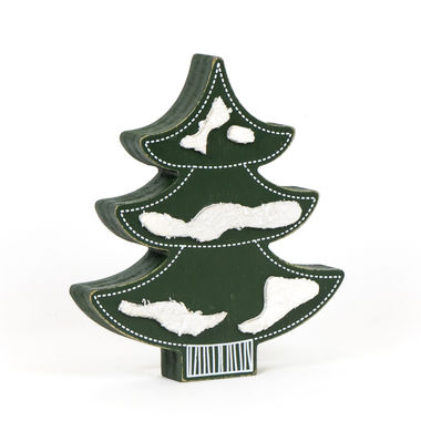 Click here to see Adams&Co 75518 75518 6x7x1 chunky wood tree, green, white Mid Century Collection
