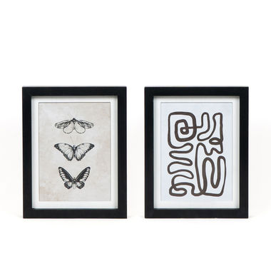 Click here to see Adams&Co 11777 11777 10x12x1.5 reversible wood frame sign (BUTTERFLY) multicolor Fika Collection