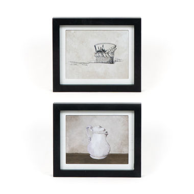Click here to see Adams&Co 11776 11776 10x8x1.5 reversible wood frame sign (TEAPOT/BASKET) multicolor Fika Collection
