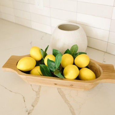 Click here to see Adams&Co 11733 11733 17x3x6 wooden dough bowl, brown Organization Collection