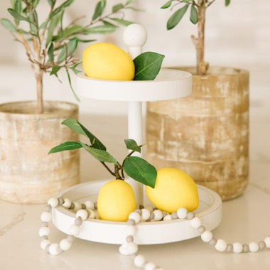 Click here to see Adams&Co 11809 11809 10x12x9.5 two tiered wood tray (SMALL) white Tiered Trays Collection