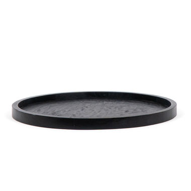 Click here to see Adams&Co 11806 11806 15.5x15x1 wood round tray (TRAY) black