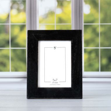 Click here to see Adams&Co 11805 11805 8x10x.75 wood photo frame (SOLID) black (5x7) Scalloped Frames Collection