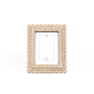 Click here to see Adams&Co 11845 11845 8x10x1 wd photo frm (SCALLOP) natural (5x7)  Scalloped Frames