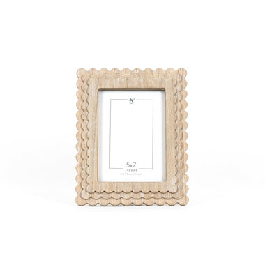 Click here to see Adams&Co 11845 11845 8x10x1 wood photo frame (SCALLOP) natural (5x7) Scalloped Frames Collection