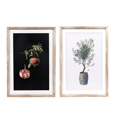 Click here to see Adams&Co 11858 11858 17x24.5x1.5 rvs wd frmd sn (POMEGRANATE/PLNT) multi Flora and Fauna
