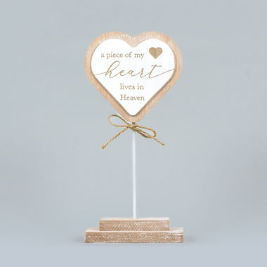 Click here to see Adams&Co 11867 11867 6x12x2.25 wood cutout on stand (PIECE) white, natural Remember When Collection