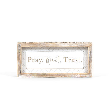 Click here to see Adams&Co 11862 11862 10.25x4.75x1.5 wd frmd sn (PRAY) white, natural  Remember When