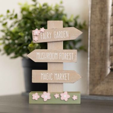 Click here to see Adams&Co 11851 11851 4x7x2.25 chunky wood shape (SIGNPOST) multicolor  Pixie Dust Collection