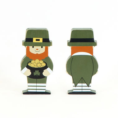 Click here to see Adams&Co 20114 20114 3x5x1 chunky wood shape (LEPRECHAUN) multicolor Lucky In Love Collection