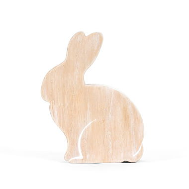 Click here to see Adams&Co 30290 30290 5x6x1 wood cutout shape (BUNNY) natural, white Cottontail Collection