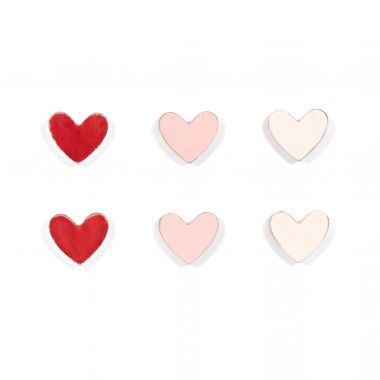 Click here to see Adams&Co 20122 20122 1.75x1.75x.25 wd shps s/6 (HEART) red, pink, white  Lucky In Love Vol. 2