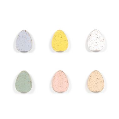 Click here to see Adams&Co 35007 35007 1.25x1.75x.25 wd shps s/6 (RBN EGGS) multi  Cottontail Collection