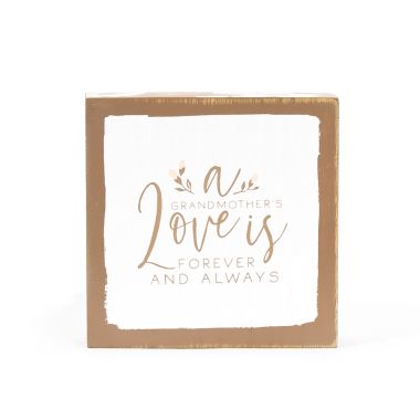 Click here to see Adams&Co 11876 11876 5x5x1.5 reversible wood block sign (GRANDMA/LOVE) multicolor Mother's Day Collection